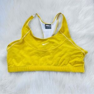 Nike Vintage Y2K Square Gray Tag  Women's Vibrant Yellow Sports Bra Size XL